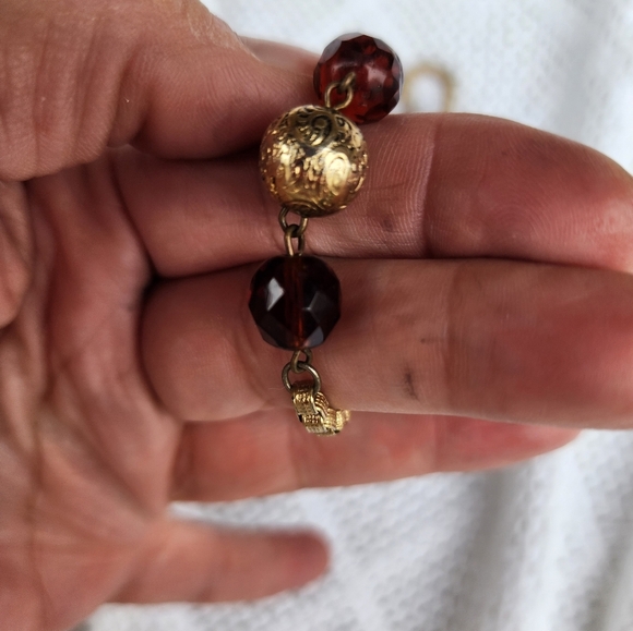 Vintage Glass bead‎  station necklace - Picture 4 of 16